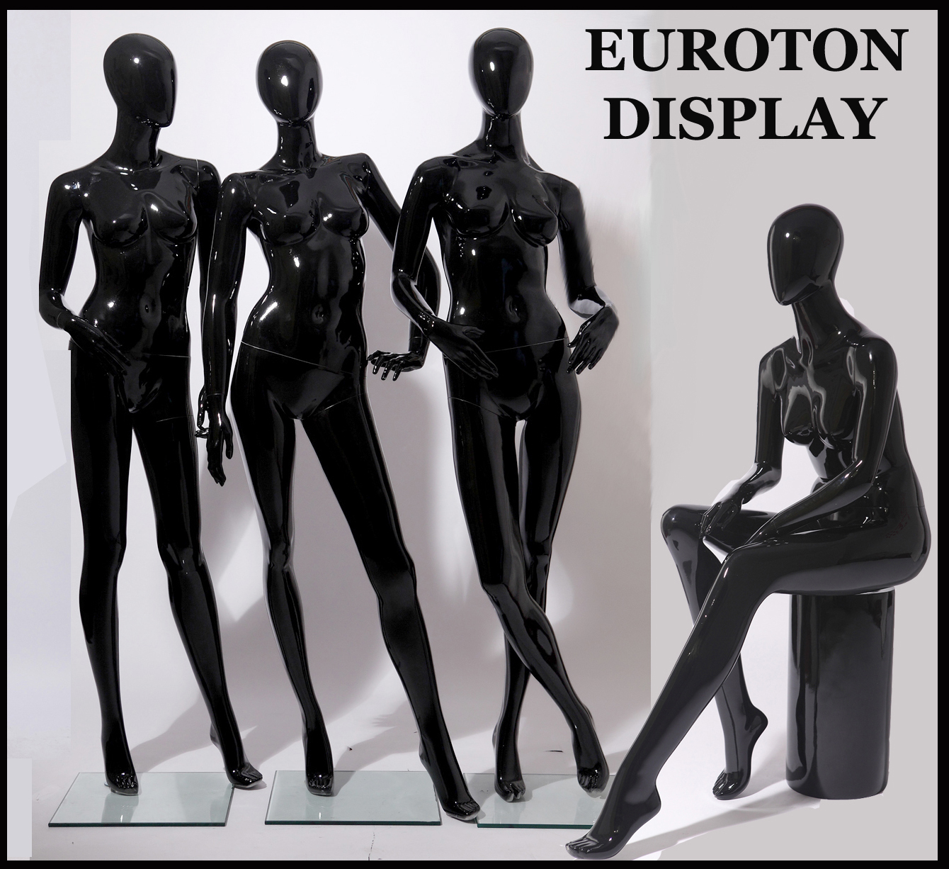 Abstrait Mannequin de Vitrine Noir Brillant Mlle sans ...